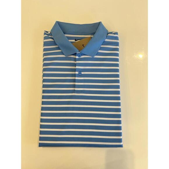 $60 Nike Golf Men's  DH0835-412  Blue White Striped Dri -fit Polo Shirt XL - Picture 9 of 10